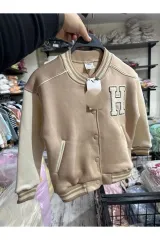 Krem Renk Bomber Kolej Ceket